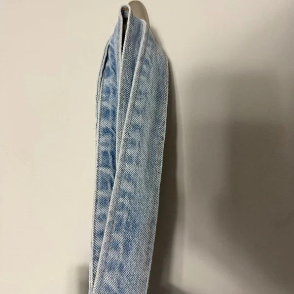 Vintage Denim Jean oversized Distressed Tote Bag Arizona Cactus - Picture 5 of 11